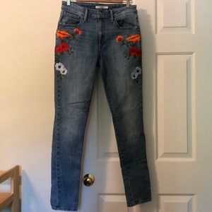 Embroidered Levi jeans
